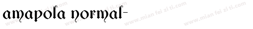 amapola normal字体转换